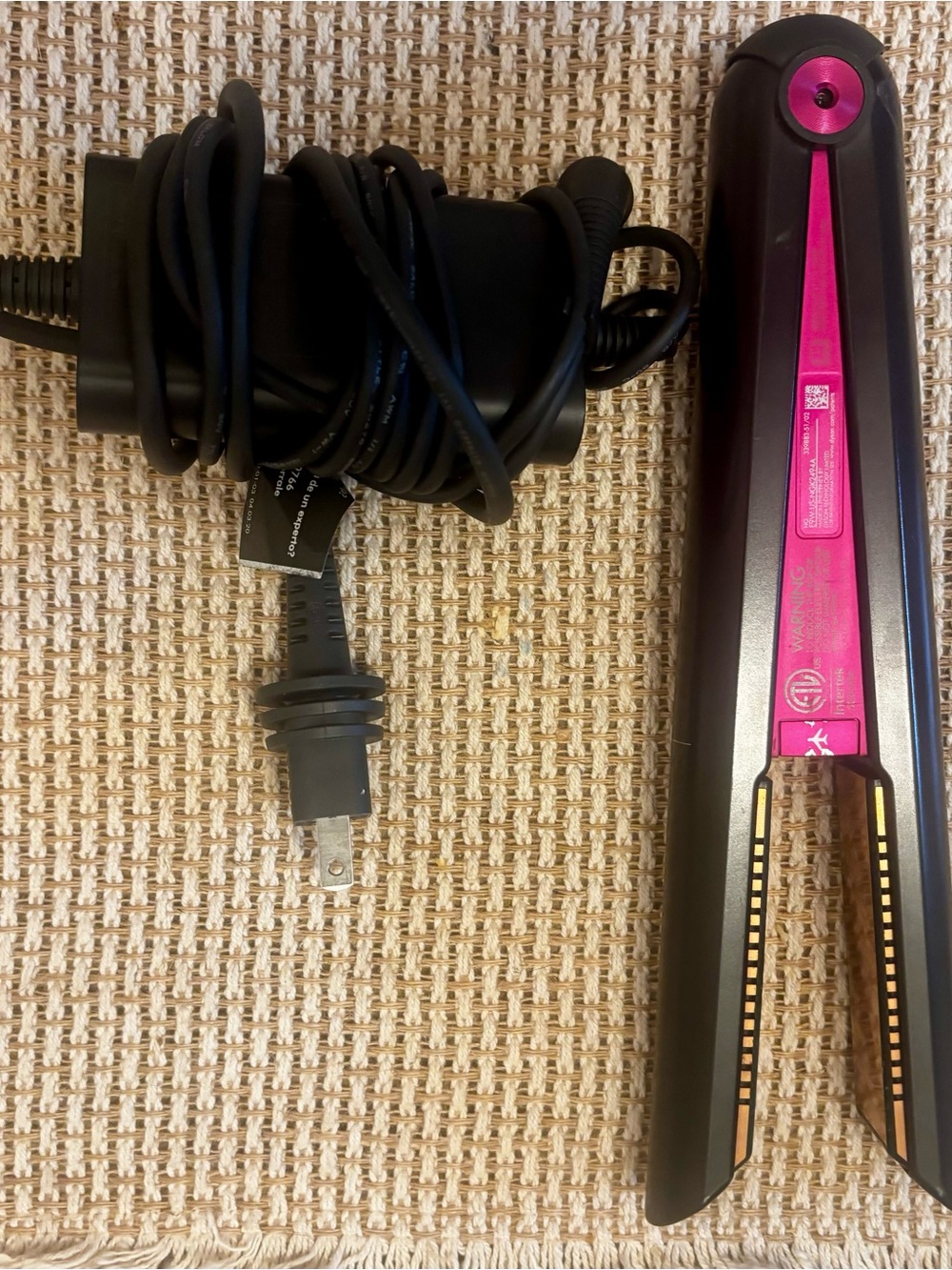 Dyson Hair Straightener Flat Iron - Black with Pink Accent